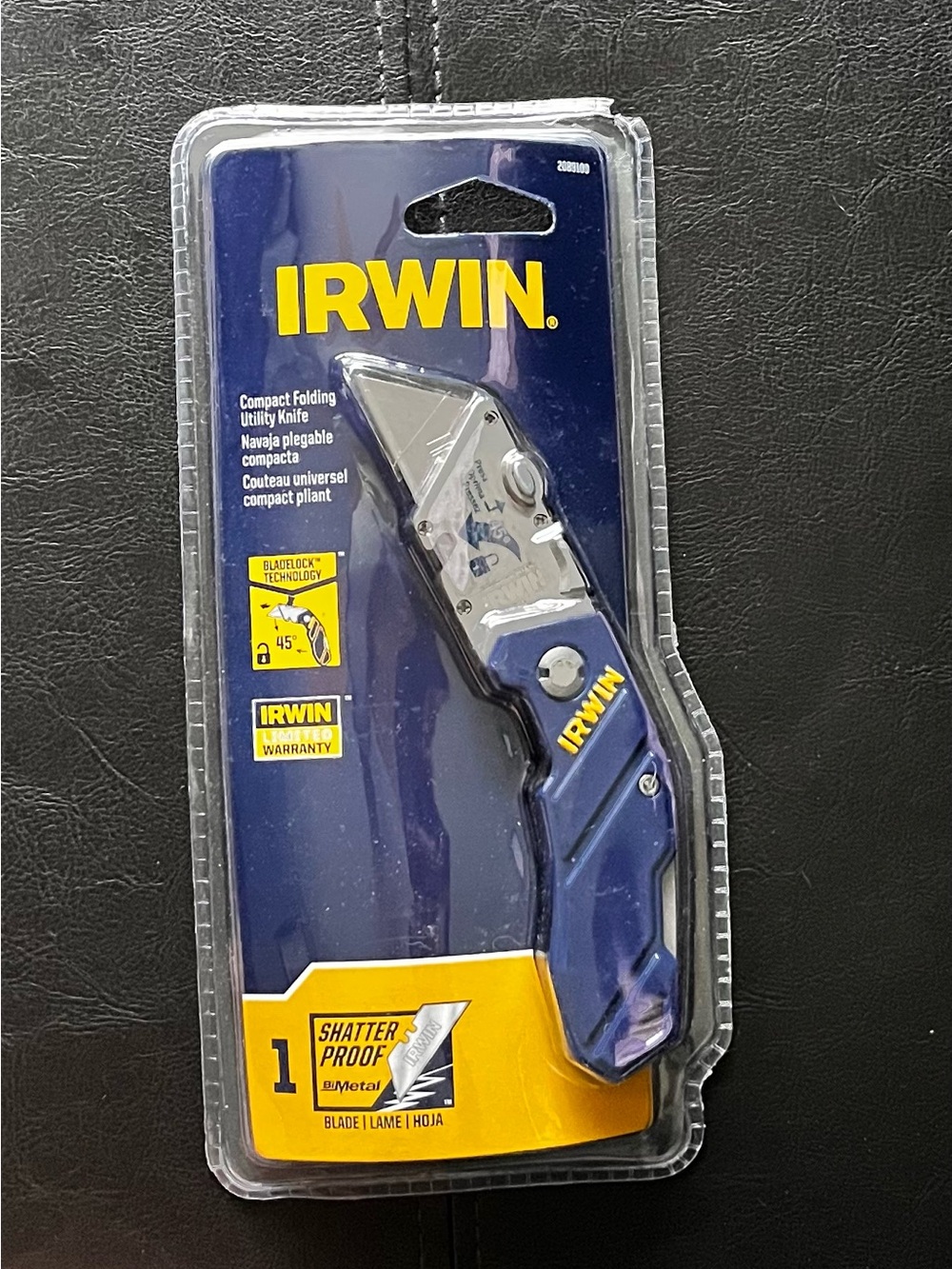 IRWIN Compact Folding Utility Knife - Blue